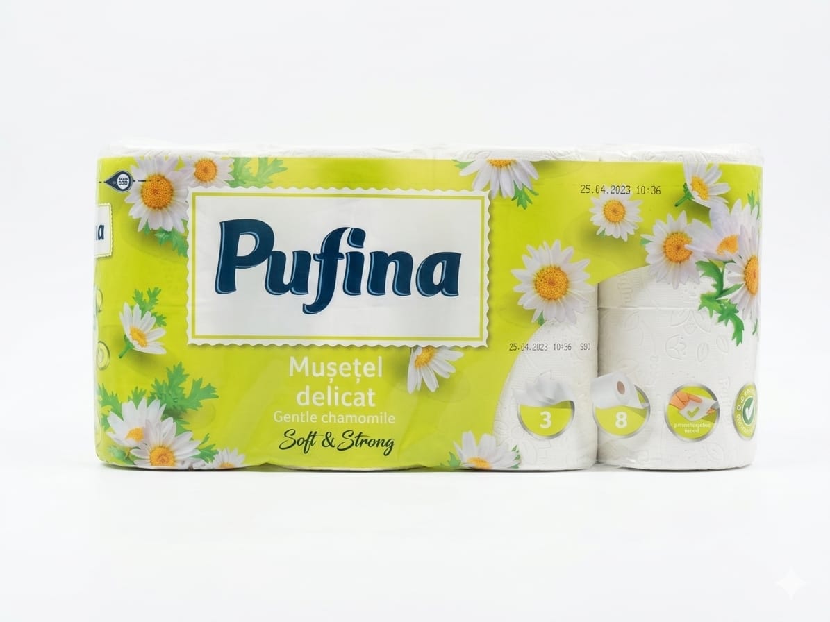 Hârtie igienică Pufina mușețel 8 role