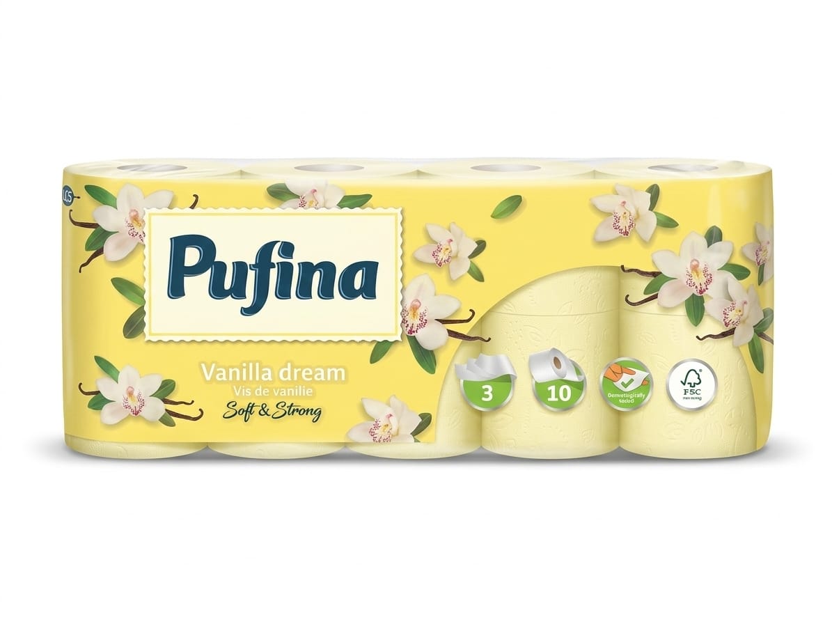Hârtie igienică Pufina vanilie 10 role